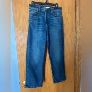 Levi's Ribcage Straight Ankle Blue Jeans